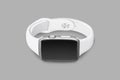 Smart wrist watch white mock up isolated