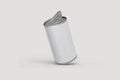 Empty blank tin can Mock isolated. Food packaging tin can