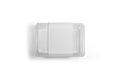 Empty blank transparent plastic disposal take away food container Royalty Free Stock Photo