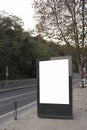 Empty / blank vertical outdoor billboard