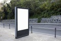 Empty / blank vertical outdoor billboard