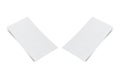 Empty Blank white custom rack card or Dl Flyer Mockup Template. Double-Sided Poster Leaflet Design Template. Royalty Free Stock Photo