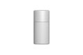 Empty blank white deodorant round stick bottle mockup isolated on white background.