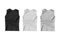 Empty Blank White Grey Black Tank Top Shirt Mock-up