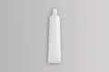 Empty blank white toothpaste tube mock