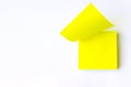 Empty Blank Yellow Post It Note. Close-Up. Yellow reminder note Royalty Free Stock Photo