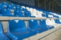 Empty bleachers - Stadium seats Royalty Free Stock Photo