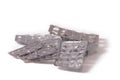 Empty blisters from isolated tablets Royalty Free Stock Photo