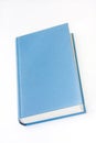 Empty blue book cover on the white background