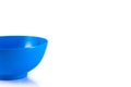 empty blue bowl isolated