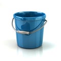 Empty blue bucket Royalty Free Stock Photo