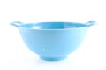 Empty blue colander