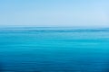 Empty Blue Ocean and Blue Sky Royalty Free Stock Photo