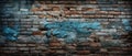 Empty blue old brick wall background texture for design With Copy Space Royalty Free Stock Photo