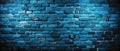 Empty blue old brick wall background texture for design With Copy Space Royalty Free Stock Photo