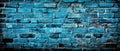 Empty blue old brick wall background texture for design With Copy Space Royalty Free Stock Photo