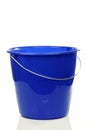 Empty blue plastic household bucket Royalty Free Stock Photo