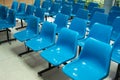 Empty blue seats Royalty Free Stock Photo