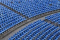 Empty blue seats Royalty Free Stock Photo