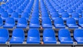 Empty blue seats Royalty Free Stock Photo