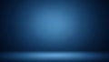 Empty Blue Studio Room with Spotlight and Floor Reflection background Royalty Free Stock Photo