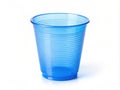 Empty Blue Transparent Plastic Cup Isolated On A White Background Royalty Free Stock Photo