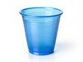 Empty Blue Transparent Plastic Cup Isolated On A White Background Royalty Free Stock Photo