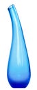 Empty bent neck blue vase Royalty Free Stock Photo