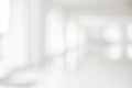 Empty blur white corridor hallway of modern white office building room Royalty Free Stock Photo