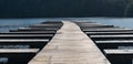 Empty boat docks and moorings after boats are removed Royalty Free Stock Photo