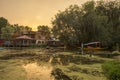 Local village house in Dal lake,Srinagar,Kashmir,India