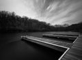 Empty boat marina docks