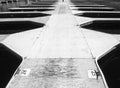 Empty boat slips at a marina