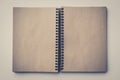 Empty book, open book with blank pages retro look Royalty Free Stock Photo