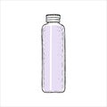 Empty bottle with cap, empty container template phial with spray, dispenser, dropper, jar, tube. cosmetic package