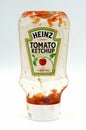 Empty bottle of Heinz Tomato Ketchup Royalty Free Stock Photo