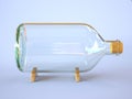 Empty bottle for scale ship models 3d rendering