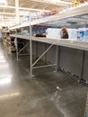 Empty Bottled Water Racks at Denver Walmart During Corona Virus COVID-19 Outbreak 2020