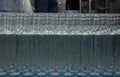 Empty bottles at bottling plant Royalty Free Stock Photo