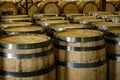 Empty Bourbon Barrels Await Filling