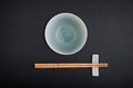 Empty bowl and bamboo chopsticks Royalty Free Stock Photo