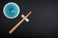 Empty bowl and bamboo chopsticks Royalty Free Stock Photo