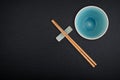 Empty bowl and bamboo chopsticks Royalty Free Stock Photo