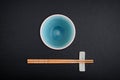 Empty bowl and bamboo chopsticks Royalty Free Stock Photo