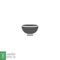 Empty bowl icon for kitchen utensil can be use for asian food style Royalty Free Stock Photo
