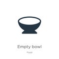 Empty bowl icon vector. Trendy flat empty bowl icon from food collection isolated on white background. Vector illustration can be Royalty Free Stock Photo