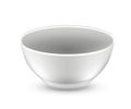 Empty bowl plate for food. Realistic ceramic dish or container design vector illustration. Table shiny kitchenware Royalty Free Stock Photo