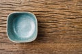 Empty bowl on rustic wood, Japanese handmade ceramic bowl, cera