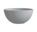 Empty bowl on white background, clean crockery