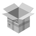 Empty box icon, gray monochrome style Royalty Free Stock Photo